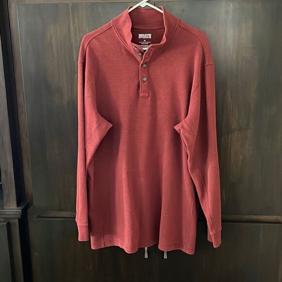 Duluth Trading Co Other - Duluth Trading Company Thermal Mock Neck Henley Rust Color Size XL